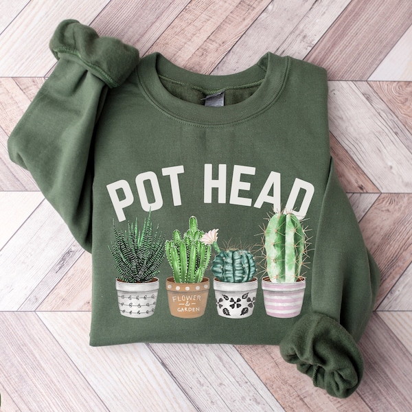 Pot Head Shirt, Plant Lover Gift, Crazy Plant Lady, Plant Mom Shirt, Gardener Shirt, Succulent Shirt, Funny Plant Shirt, Gardening Mom, Gift