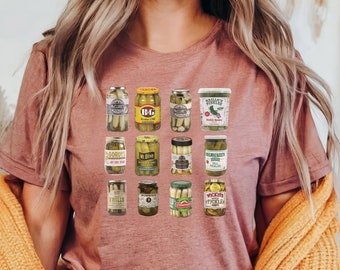 Vintage Canned Pickles Shirt, Cute Trendy Pickle Lover Shirt, Pickle Girl Shirt, Pickle Boy Shirt, Gift For Foodie, Food Lover, Pickle Lover