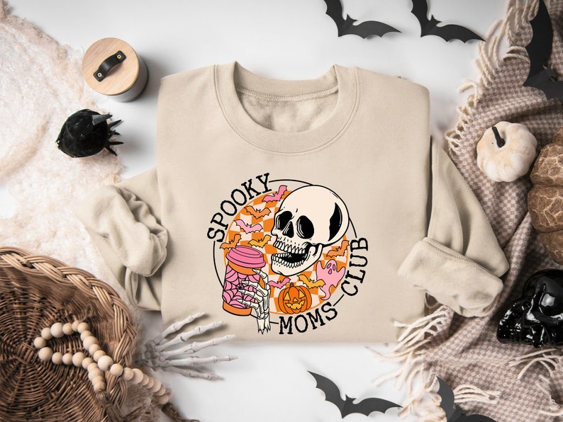 Spooky Moms Club Sweatshirt, Gift for Mom, Funny Mom Sweatshirt, Halloween Shirt, Funny Mom Gift, Spooky Mom Shirt, Spooky Season, Halloween image 5