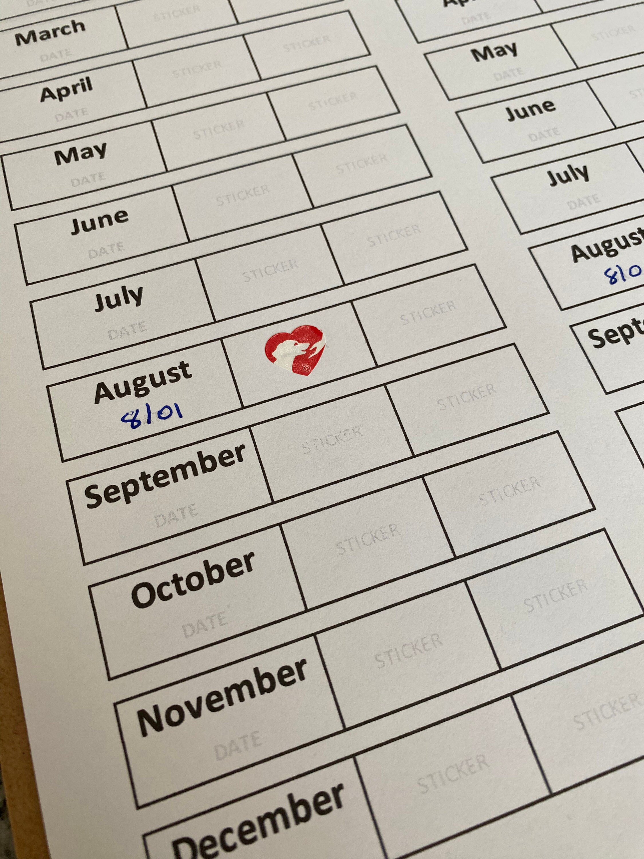 Printable Heartworm, Flea & Tick Prevention Medication Checklist - Etsy ...