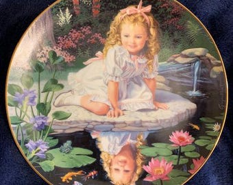 Danbury Mint Porcelain Plate Mondays Child