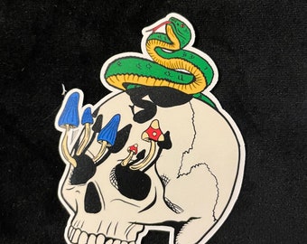 Snake skull sticker