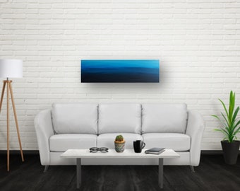 Blue Gradient Canvas Art "12"x"36"in