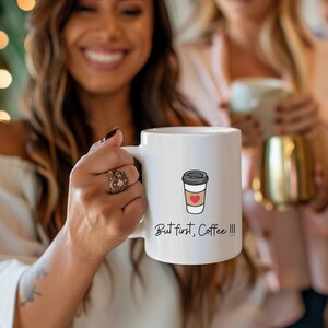 Coffee Lover&#39;s gift for best friend a Ceramic Mug - Heart Design coffee paper cup for java lovers ~ Perfect Gift for mom Coffee Enthusiasts