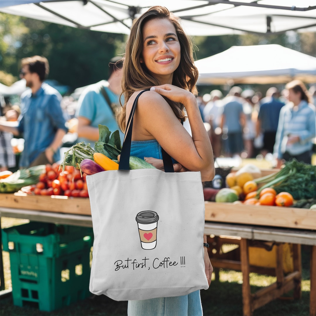Canvas Tote Coffee Lover's Gift Best Friend - Reusable Shopping Bag ...