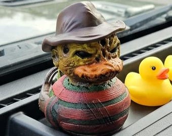 Hand Painted Freddy Krueger Rubber Duck | Horror Jeep Ducking Gift