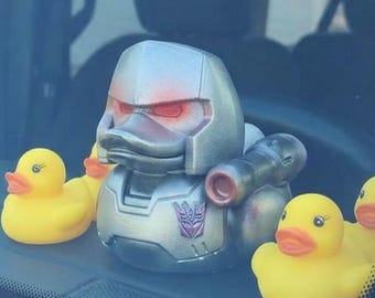 Hand Painted Megatron Duck – Jeep Ducking Game, Decepticon Fans (UV Coated)