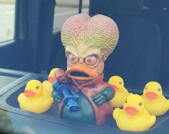 Mars Attacks Duck Mashup – Hand Painted Alien - Jeep Ducking