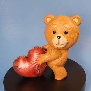 Ted! The Bear Heart Fluffin Figure!