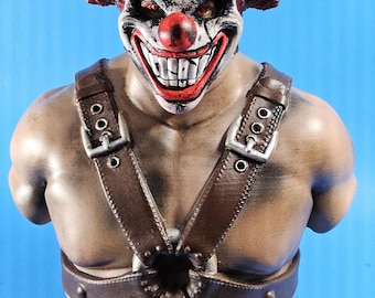 Sweet Tooth Bust - Twisted Metal Fan Art, Hand-Painted Bust
