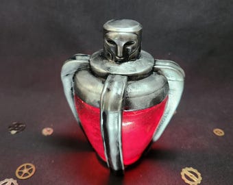 ADAM Plasmid Bottle – Hand Painted Fantasy Gaming Decor, Steampunk Alchemy Prop, Full Size Collectible