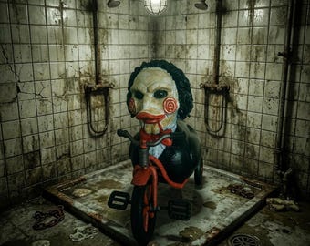 Hand Painted Billy the Puppet Duck – Jeep Ducking Game, Saw Fan – UV Coated Toy