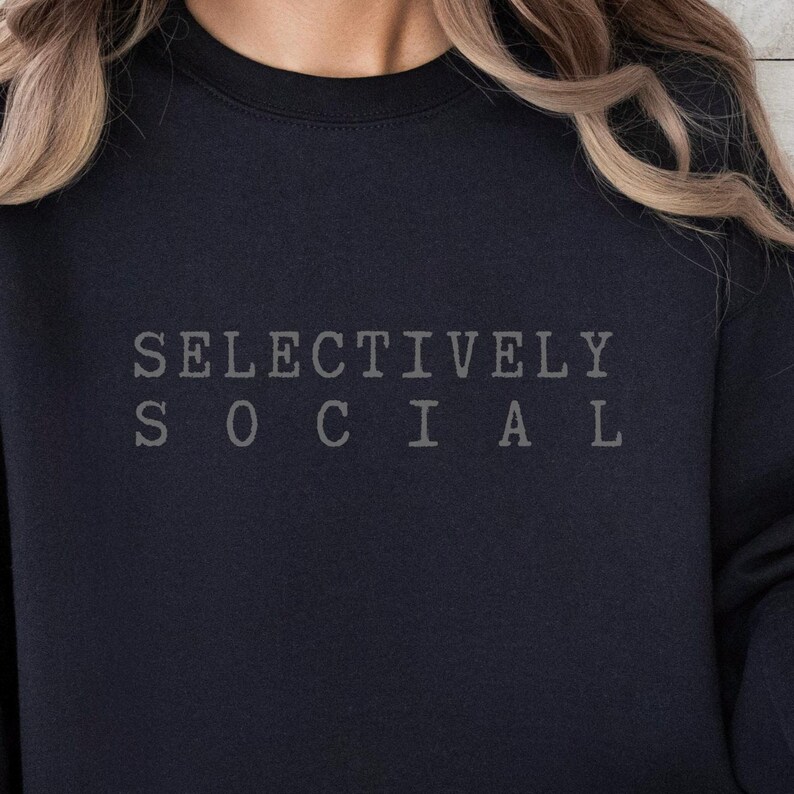 Funny ADHD Sweatshirt | Humor Social Anxiety Shirt | Minimalist Introvert Sweater image 2