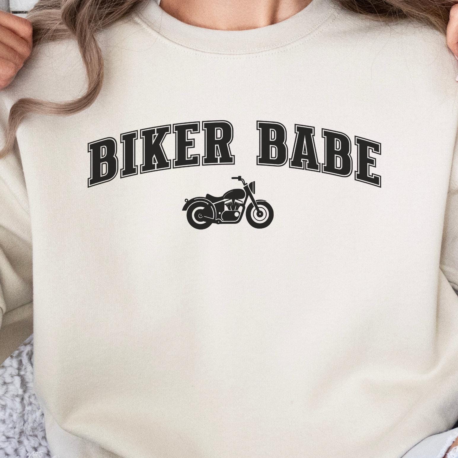 Biker Babe Motorcycle Sweatshirt, Womens Motorcycle Sweater, Biker Shirt, Girl Biker Shirt, Biker Babe Shirt, Womens Motorcycle Riding Shirt
