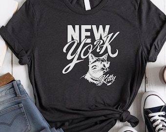 Funny Cat TShirt: New York Kitty Shirt, NYC Vacation Tee, Cat Lover Gift, Cool Kitty City Shirt