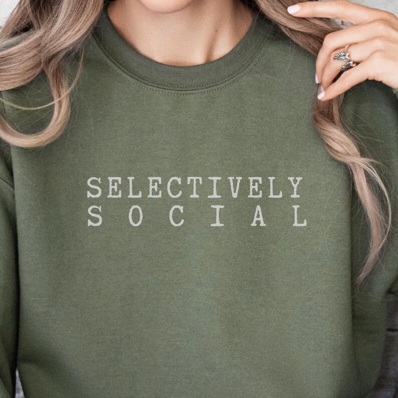 Funny ADHD Sweatshirt | Humor Social Anxiety Shirt | Minimalist Introvert Sweater image 4