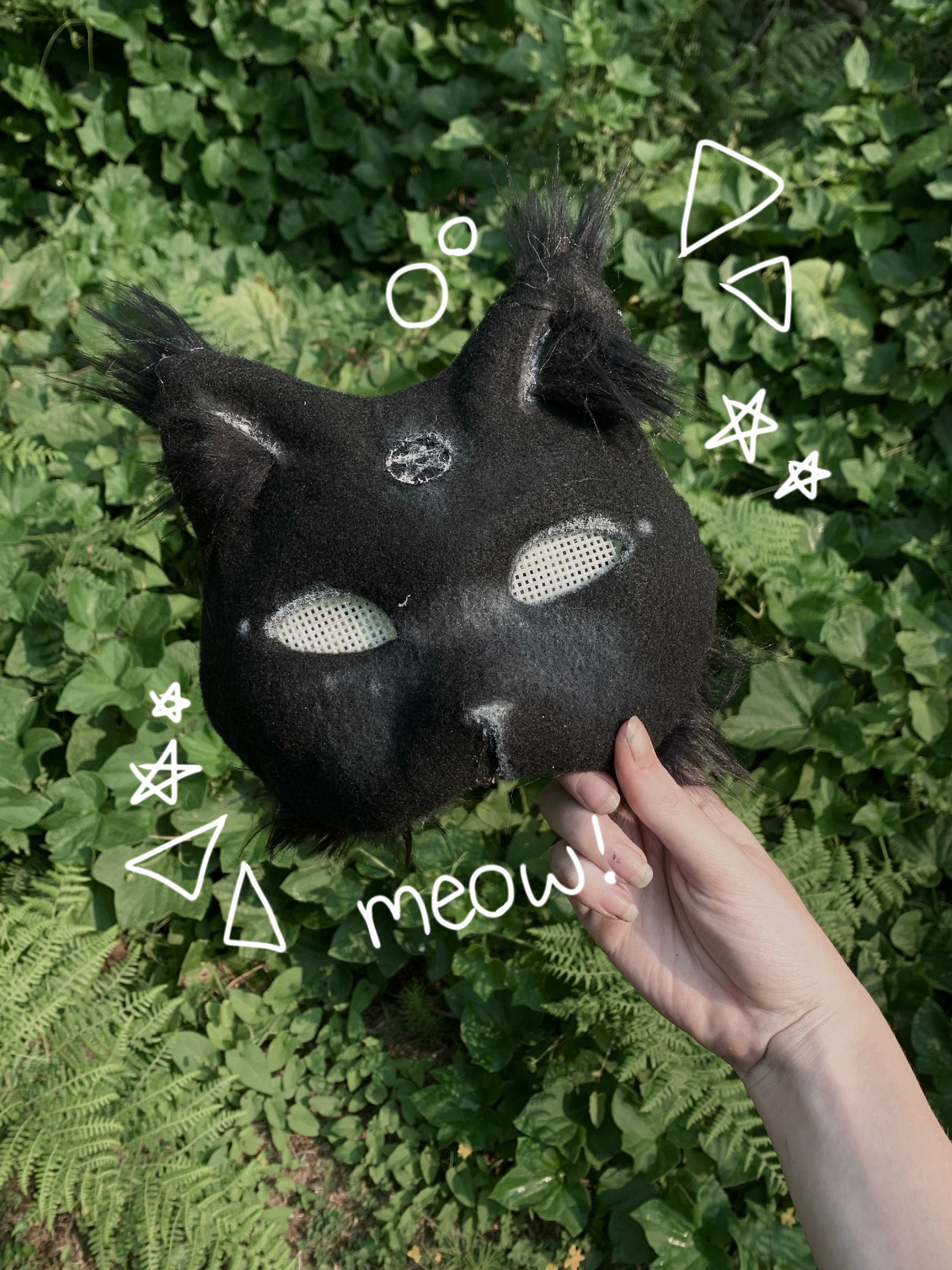 Black cat Therian mask!!