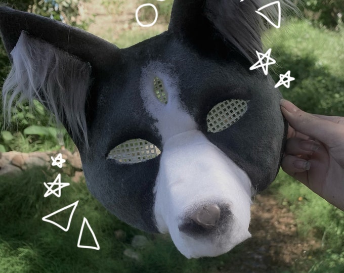 Grey Fox Therian Mask Etsy