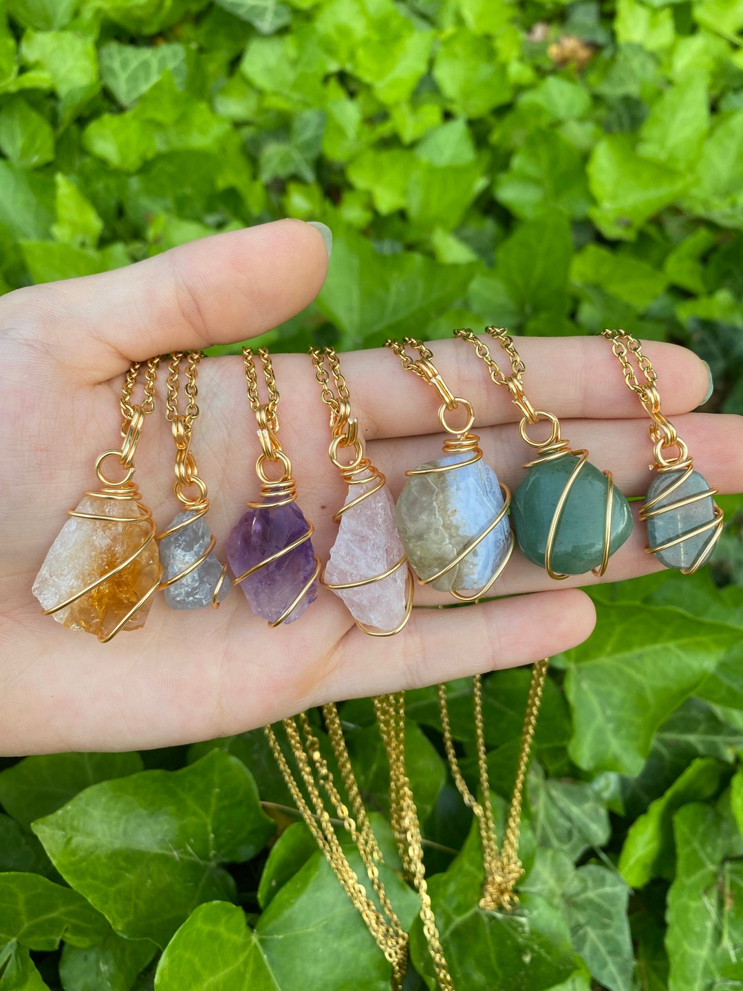 Crystal Necklace, Raw Crystal Necklace, Crystal Healing Necklace