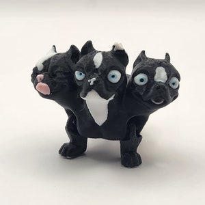 Articulated Pitbull puppy Cerberus toy american bully dog. Greek Mythology