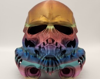 Star Wars Strom Trooper Schädel Knochen Regenbogen mehrfarbiges Ausstellungsstück