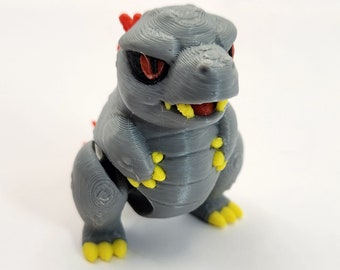 Baby Godzilla chibi tiny kaiju articulated fidget