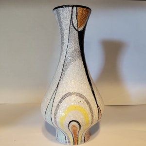 Vtg 50s 60s Rumba Flora Gouda Holland Ceramic Vase #1126