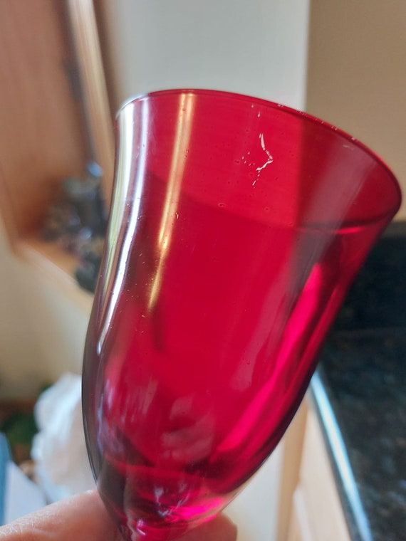 Superb Hand Cut Lead Crystal Water or Wine Glass - Ruby Lane