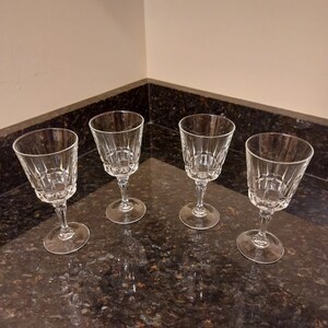 Set of 4 Cristal D&#39;Arques &quot;Chantelle Lady Victoria&quot; Wine Glasses 6 1/8&quot;