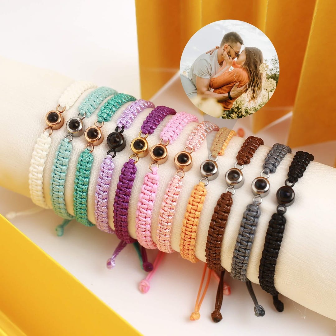 Unique Braided Rope Custom Braided Rope Photo Projection Bracelet, Hidden Picture Jewelry ...