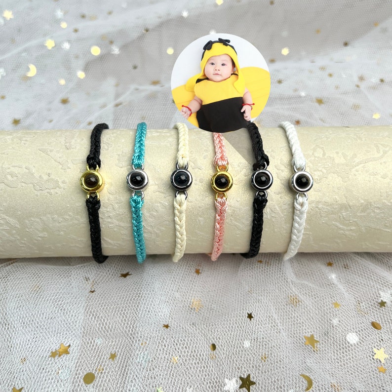 Fotoprojektionsarmband, Kreisbildarmband, individuelles Armband, personalisiertes Armbandgeschenk zum Muttertag, Fotoschmuck für Sie/Ihn Bild 3