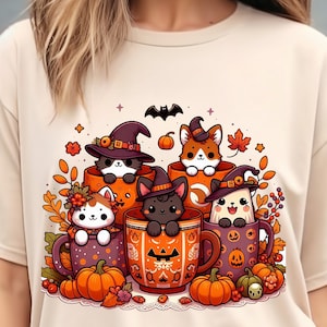 Coffee Lover Shirt, Funny Halloween Cartoon Dog T-shirt, Latte Drink Shirt, Coffee Shirt, Instant Download