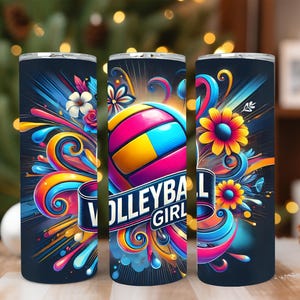 Volleyball Girl Tumbler Wrap PNG, Sports, Ball, Sublimation Design