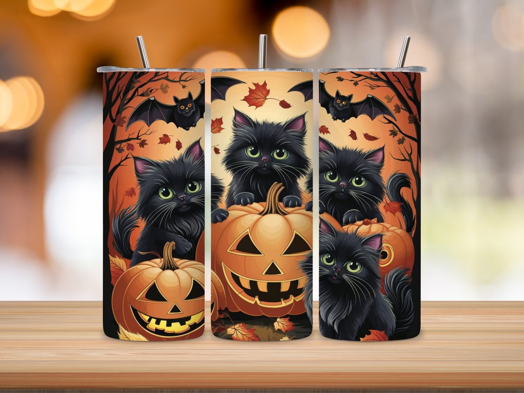 MarCielo Halloween Tagesdecken-Set Für Kinder - Mit Kürbissen, Katzen & Spukhäusern