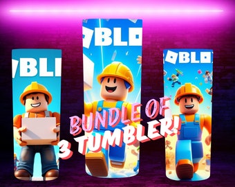 Roblox Tumbler Design, 20oz Roblox Tumbler, Gaming Tumbler Wrap PNG, Roblox Sublimation Design, Skinny Tumbler, Instant Download