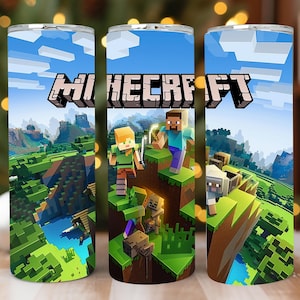 Diseño de vaso envolvente de videojuego PNG, vaso envolvente de sublimación de 20 oz con descarga digital, vaso de diseño PNG recto y delgado, amante de los juegos PNG