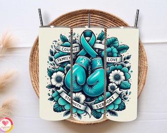 Cervical Cancer Survivor Tumbler Wrap Design, PNG (Digital Download)