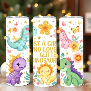 Dinosaur Tumbler Wrap: Pink Pastel 20 oz Skinny Sublimation (Digital Download)
