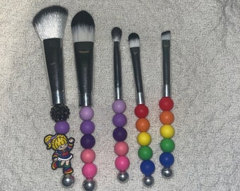 Rainbow bright makeup brushes