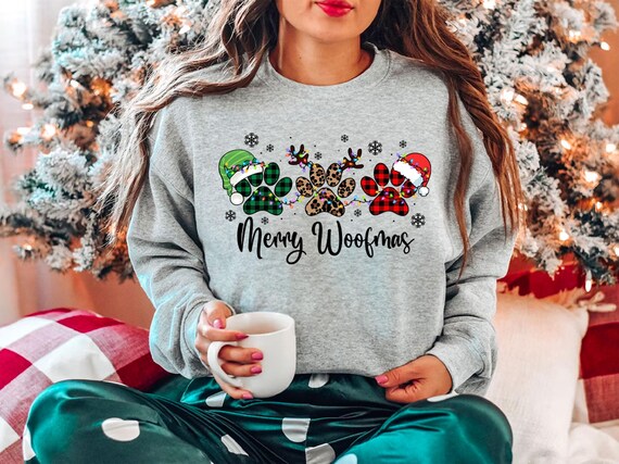 Merry woofmas sweatshirt deals