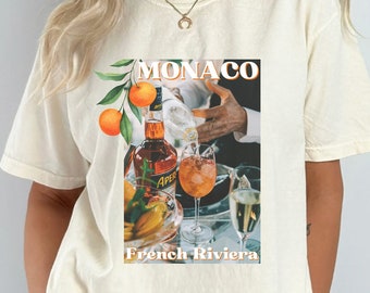 Monaco Aperol Spritz Comfort Color Tee, French Riviera, Oranges,  Monte Carlo, South of France