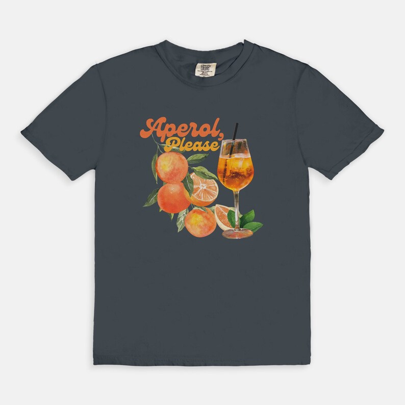 Aperol Spritz On Yellow Relaxed Fit Tee