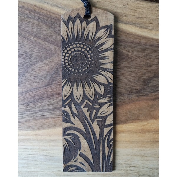Sunflower Bookmark Bold birch, 6.5 x 2 inches Only One, flower bookmark, mom bookmark
