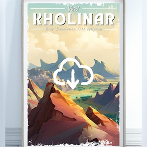 Kholinar Travel Poster, Brandon Sanderson&#39;s Stormlight Archive / Cosmere, Printable 2:3 Aspect Ratio, A3, Digital Download