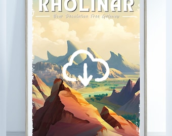 Kholinar Travel Poster, Brandon Sanderson&#39;s Stormlight Archive / Cosmere, Printable 2:3 Aspect Ratio, A3, Digital Download