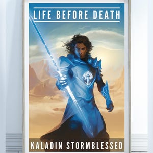 Kaladin Stormblessed Poster, Bridge Four Glyph, Kholinar, Brandon Sanderson&#39;s Stormlight Archive / Cosmere, physical poster, various sizes