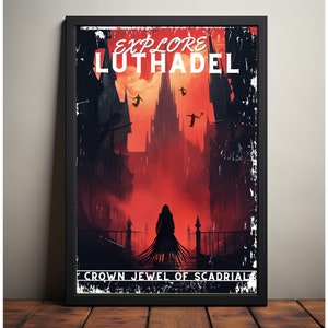 Luthadel Travel Poster, Scadrial, Brandon Sanderson's Mistborn book series, Cosmere, physical poster, various sizes