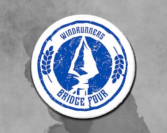Bridge Four Stormlight Archive Sticker - Honor&#39;s Elite Warriors, Windrunners, Waterproof Sticker, Cosmere Gift, Waterbottle Sticker