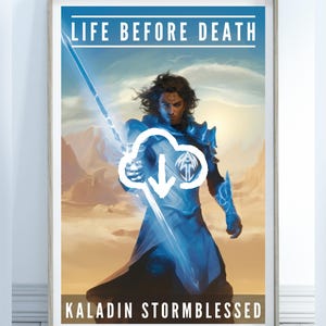 Kaladin Stormblessed Poster, Bridge Four Glyph, Kholinar, Brandon Sanderson&#39;s Stormlight Archive / Cosmere, digital poster, various sizes