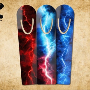 Lightning Storms Set, Stormlight Archive Aluminum Bookmark - Ideal Gift for Avid Readers, Highstorm and Everstorm, Cosmere Inspired Fan Art
